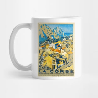 La Corse - Corsica: Vintage French Travel Poster Design Mug